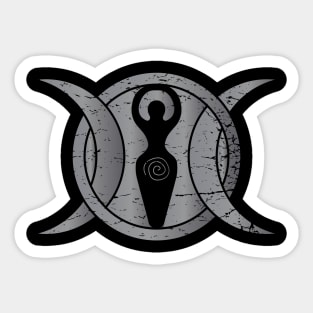 Triple Moon Goddess Sticker